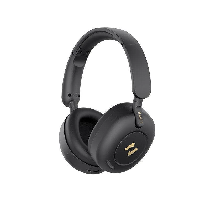 Over-ear Bluetooth ausinės HAVIT H655BT PRO — belaidis garsas, įmontuotas mikrofonas, juodos
