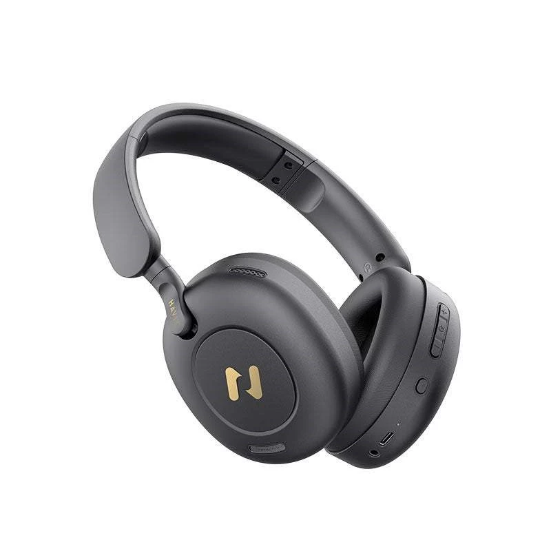 Over-ear Bluetooth ausinės HAVIT H655BT PRO — belaidis garsas, įmontuotas mikrofonas, juodos