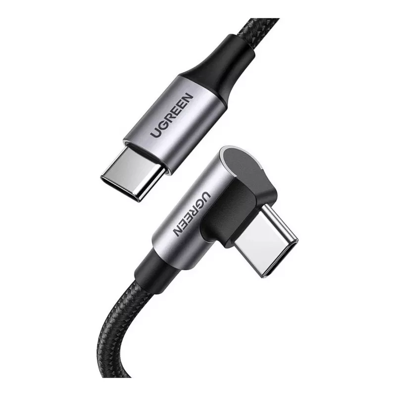 USB-C į USB-C laidą UGREEN 70645 — USB 2.0, 2 m, juoda/pilka