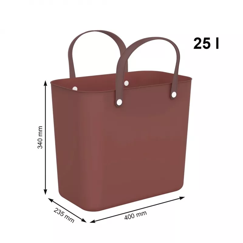Rotho Multibag Albula Style 25L skalbinių krepšys, Iron Red