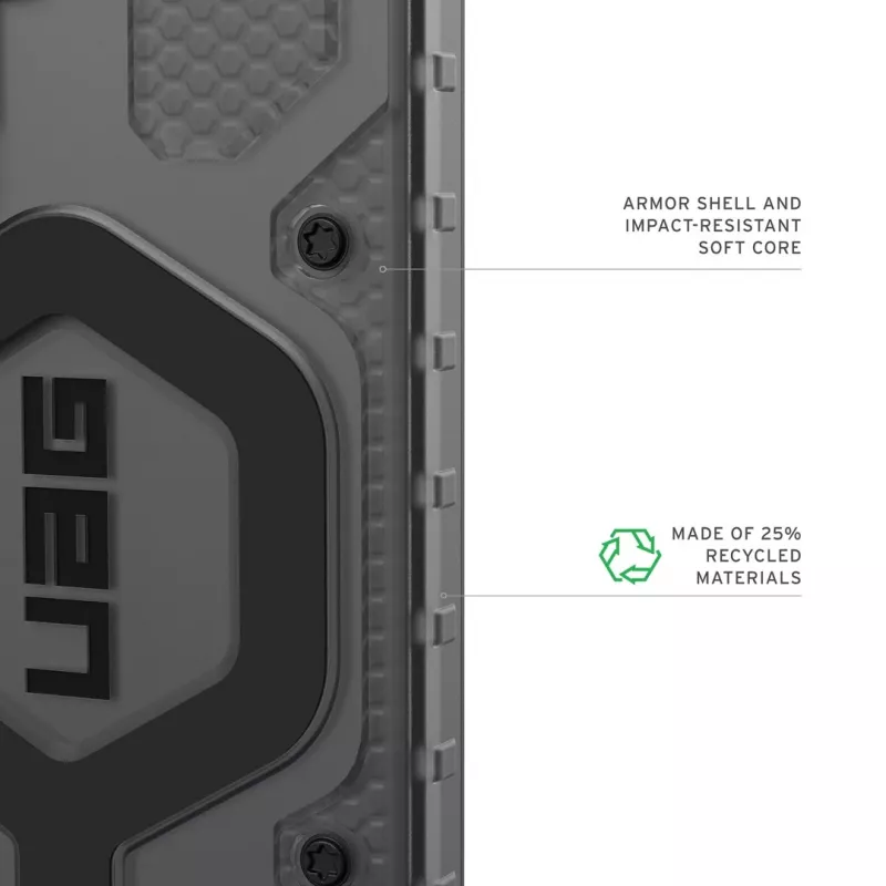 UAG Urban Armor Gear Pathfinder dėklas su magnetiniu moduliu | Samsung Galaxy S26 | pelenų (pilka permatoma)/juoda | 214528113140 (214528113140)