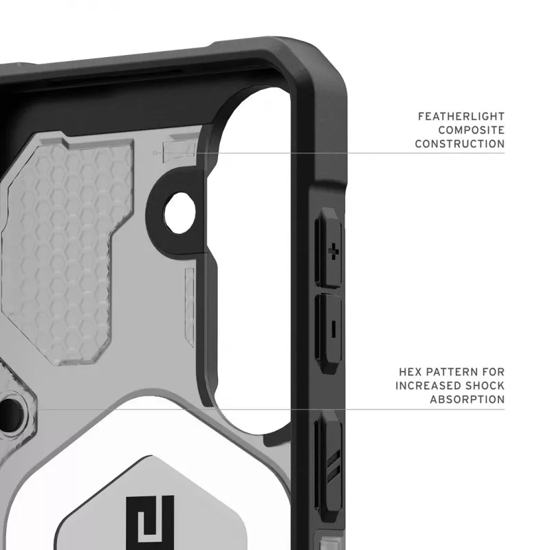 UAG Urban Armor Gear Pathfinder dėklas su magnetiniu moduliu | Samsung Galaxy S26 | pelenų (pilka permatoma)/juoda | 214528113140 (214528113140)