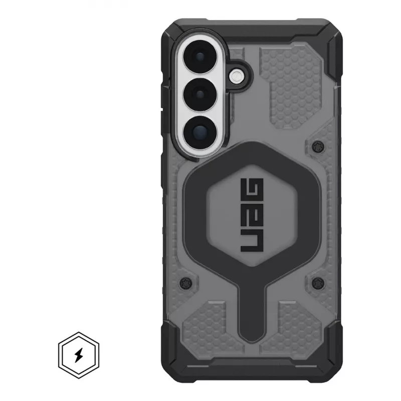 UAG Urban Armor Gear Pathfinder dėklas su magnetiniu moduliu | Samsung Galaxy S26 | pelenų (pilka permatoma)/juoda | 214528113140 (214528113140)