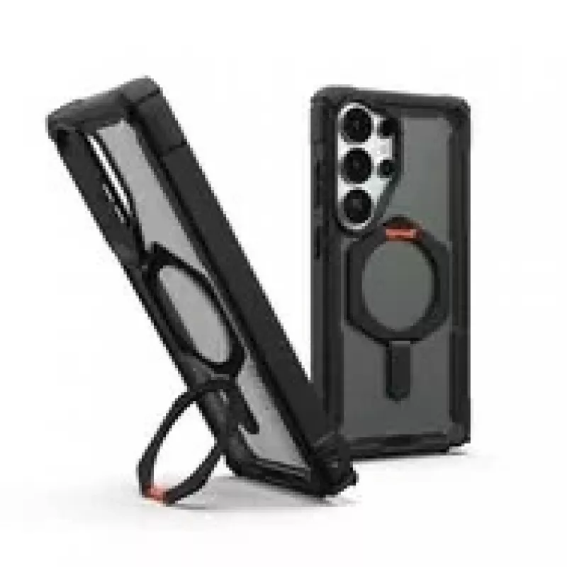 UAG Urban Armor Gear Plasma XTE Kickstand dėklas su magnetiniu moduliu | Samsung Galaxy S26 Ultra | Juoda/oranžinė | 214522114097