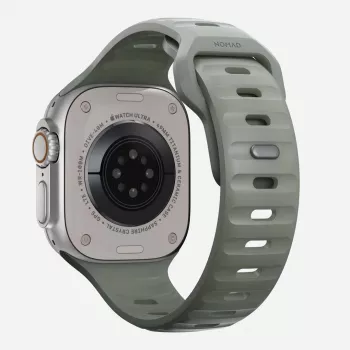Nomad Sport Band pilkas guminis dirželis išmaniajam laikrodžiui, plotis 21,5 mm, riešas 160–195 mm