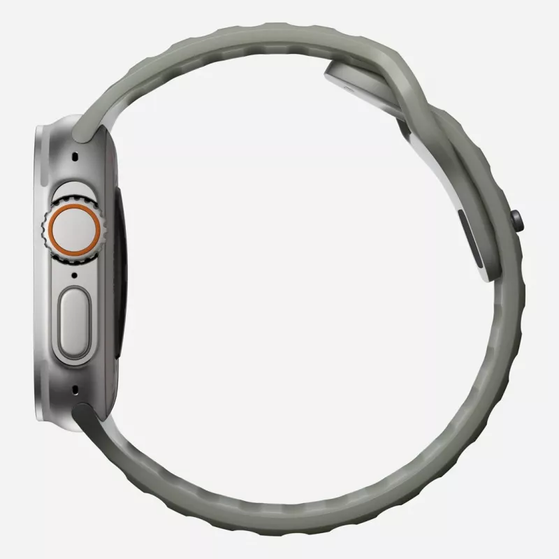 Nomad Sport Band pilkas guminis dirželis išmaniajam laikrodžiui, plotis 21,5 mm, riešas 160–195 mm
