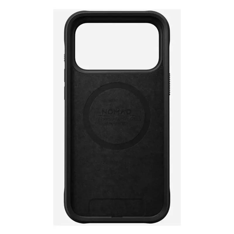 Mobiliojo telefono dėklas Nomad Rugged Leather Case, skirtas iPhone 17 Pro Max, dėklas, oda + TPU + PC, tinka 17,5 cm (6,9 colio) ekranui, juodas