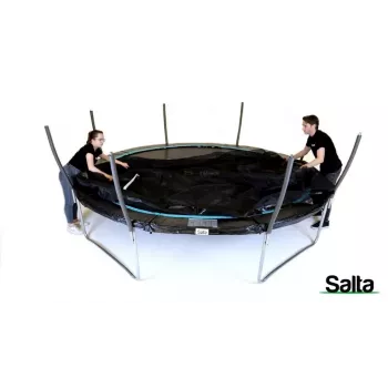 Lauko batutas Salta Cosmos 427 cm — modelis 5263A, juodas, apvalus su apsauginiu tinklu