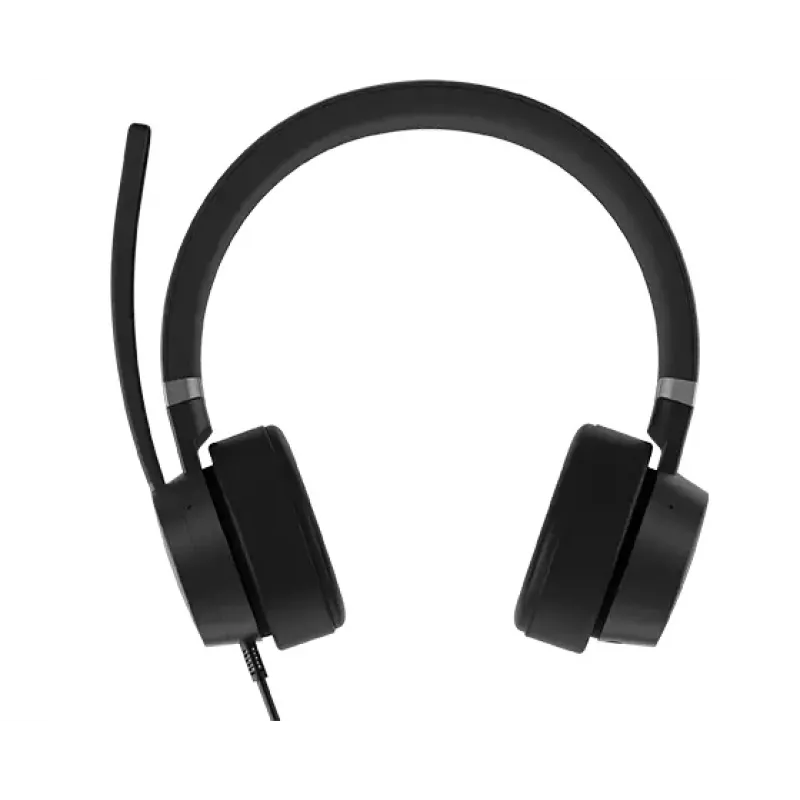 Lenovo Go Wired ANC ausinės su galvos lankeliu, skirta automobiliui/namų biurui, USB Type-C, juodos