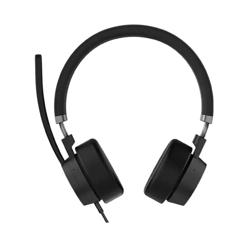 Lenovo Go Wired ANC ausinės su galvos lankeliu, skirta automobiliui/namų biurui, USB Type-C, juodos