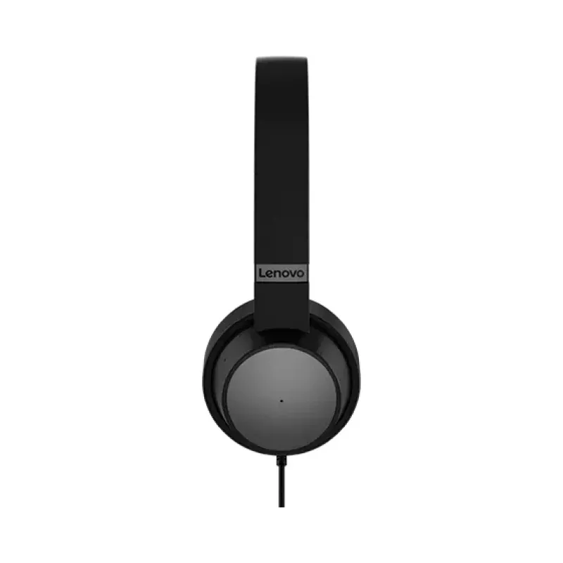 Lenovo Go Wired ANC ausinės su galvos lankeliu, skirta automobiliui/namų biurui, USB Type-C, juodos