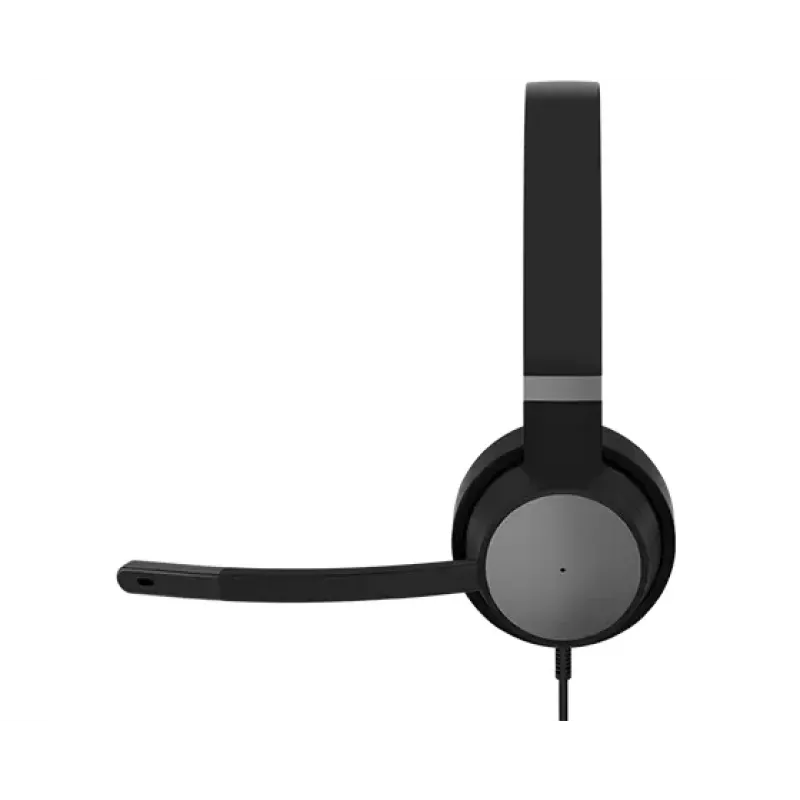 Lenovo Go Wired ANC ausinės su galvos lankeliu, skirta automobiliui/namų biurui, USB Type-C, juodos