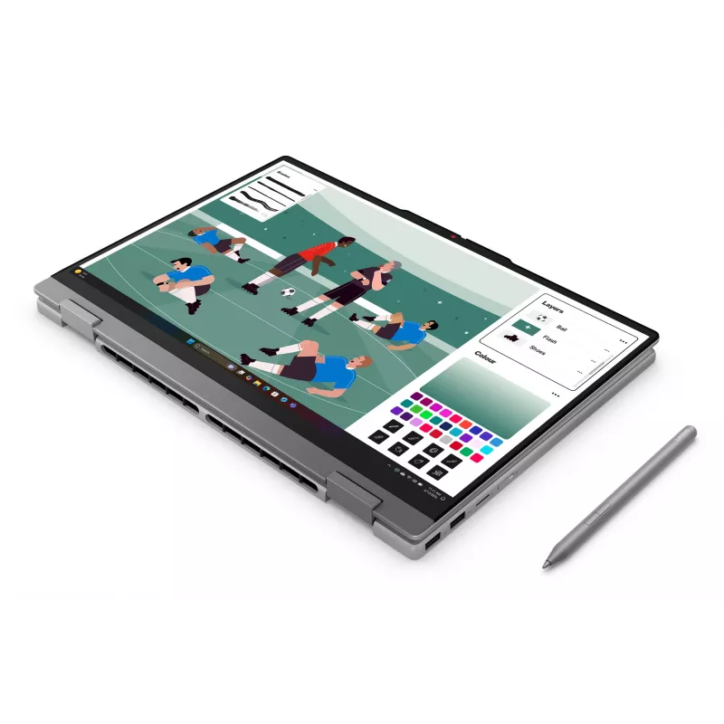 Lenovo IdeaPad 5 2-in-1 15AGP11 Copilot+ PC AMD Ryzen™ AI 5 430 Hybrid (2-in-1) 38.9 cm (15.3 colių) Jutiklinis WUXGA 16 GB DDR5-SDRAM 512 GB SSD Wi-Fi 7 (802.11be) Windows 11 Home Vokiška Pilka