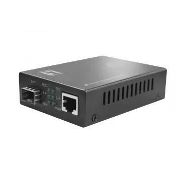 LevelOne RJ45 į SFP Gigabit medijos keitiklis, PoE PSE