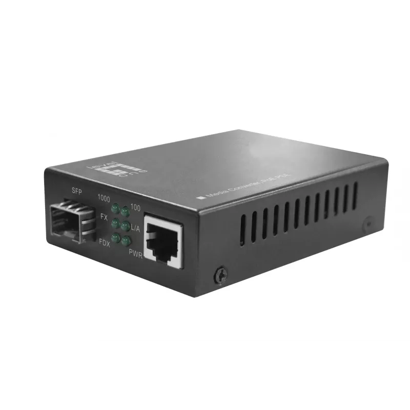 LevelOne RJ45 į SFP Gigabit medijos keitiklis, PoE PSE