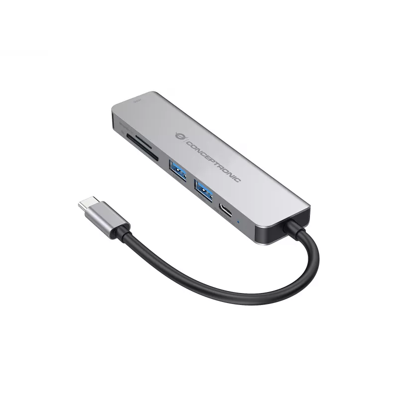 Conceptronic DONN02G nešiojamojo kompiuterio doko / prievadų atkartotojas USB 3.2 Gen 1 (3.1 Gen 1) Type-C aliuminis