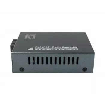 LevelOne RJ45 į SC Gigabit medijos keitiklis, PoE PSE, vienmodis pluoštas, 20 km