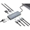 Conceptronic DONN06G 10-in-1 USB 3.2 Gen 1 Doko stotelė, HDMI, 100 W USB PD, USB-C 5 Gbps x 2, USB-A 5 Gbps x 3, SD, TF/MicroSD, GbE
