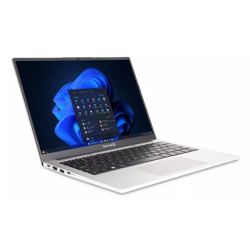 TERRA MOBILE 1410M Intel Core Ultra 5 125U Nešiojamasis kompiuteris 35.6 cm (14 colių) WUXGA 16 GB DDR5-SDRAM 512 GB SSD Wi-Fi 6 (802.11ax) Windows 11 Pro Vokiška Juoda, Sidabrinė
