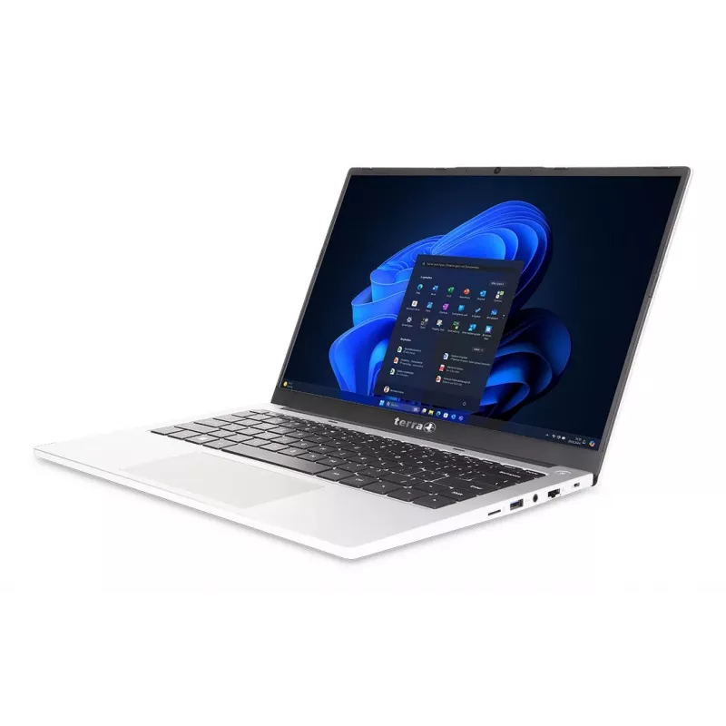 TERRA MOBILE 1410M Intel Core Ultra 5 125U Nešiojamasis kompiuteris 35.6 cm (14 colių) WUXGA 16 GB DDR5-SDRAM 512 GB SSD Wi-Fi 6 (802.11ax) Windows 11 Pro Vokiška Juoda, Sidabrinė