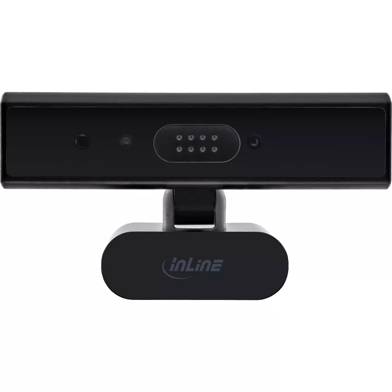 InLine 55365 5MP internetinė kamera su USB-C, automatiniu fokusavimu, Windows Hello ir privatumo užraktu