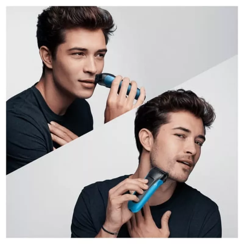 Braun Series 3 310s folijos tipo elektrinis barzdaskutė Juoda, Mėlyna