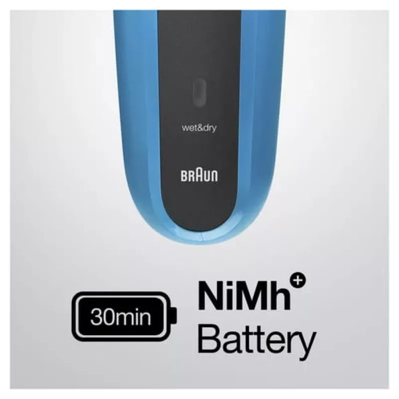 Braun Series 3 310s folijos tipo elektrinis barzdaskutė Juoda, Mėlyna