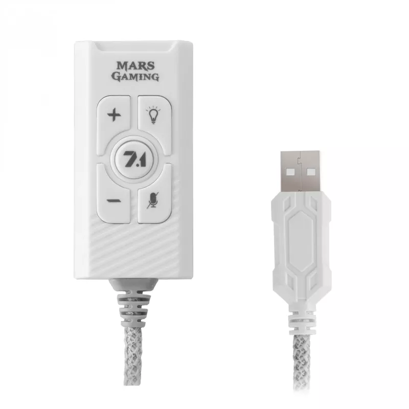 Garso plokštė Mars Gaming MSC2W 7.1 USB balta 3.5 mm