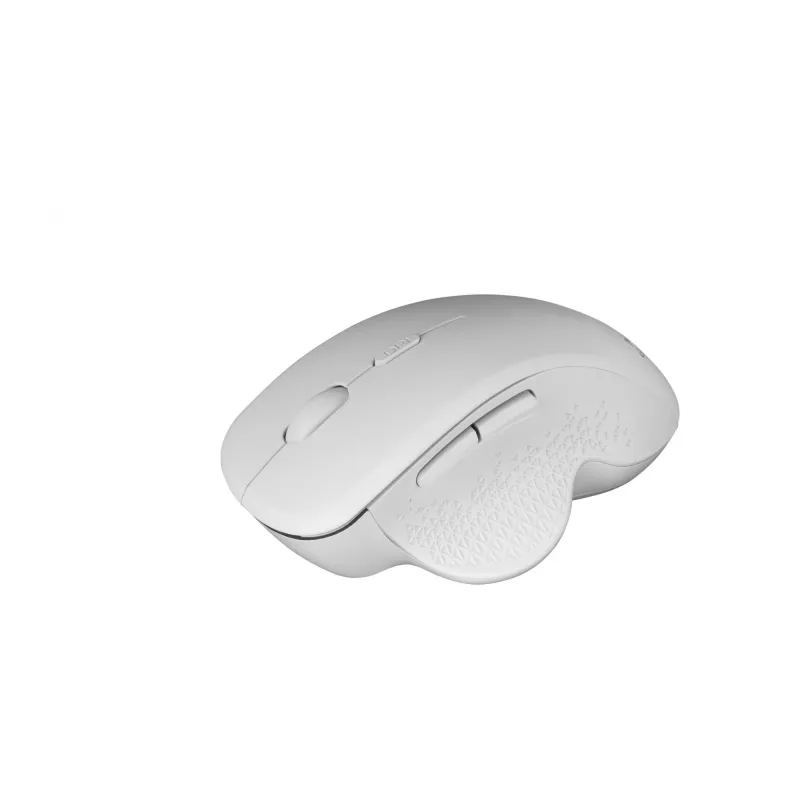 Mars Gaming MMWERGO belaidė pelė, ergonominė, balta, dešiniarankiams, mechaninė, RF belaidė, 3200 DPI, balta