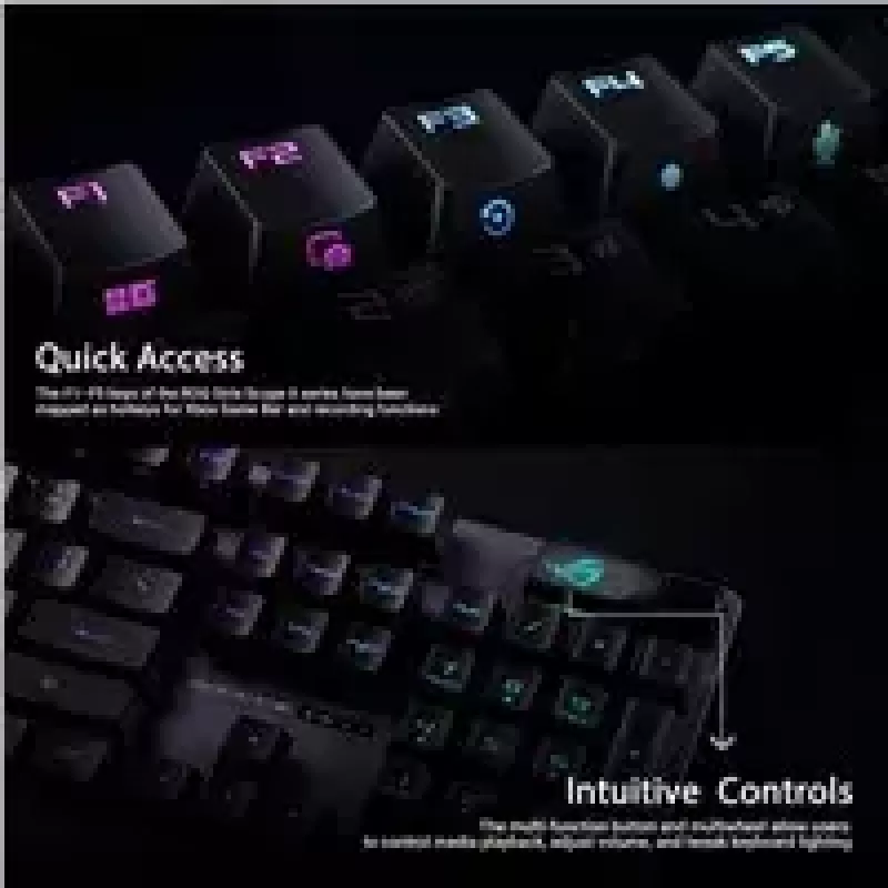 ASUS ROG Strix Scope II klaviatūra, skirta žaidimams, USB, juoda