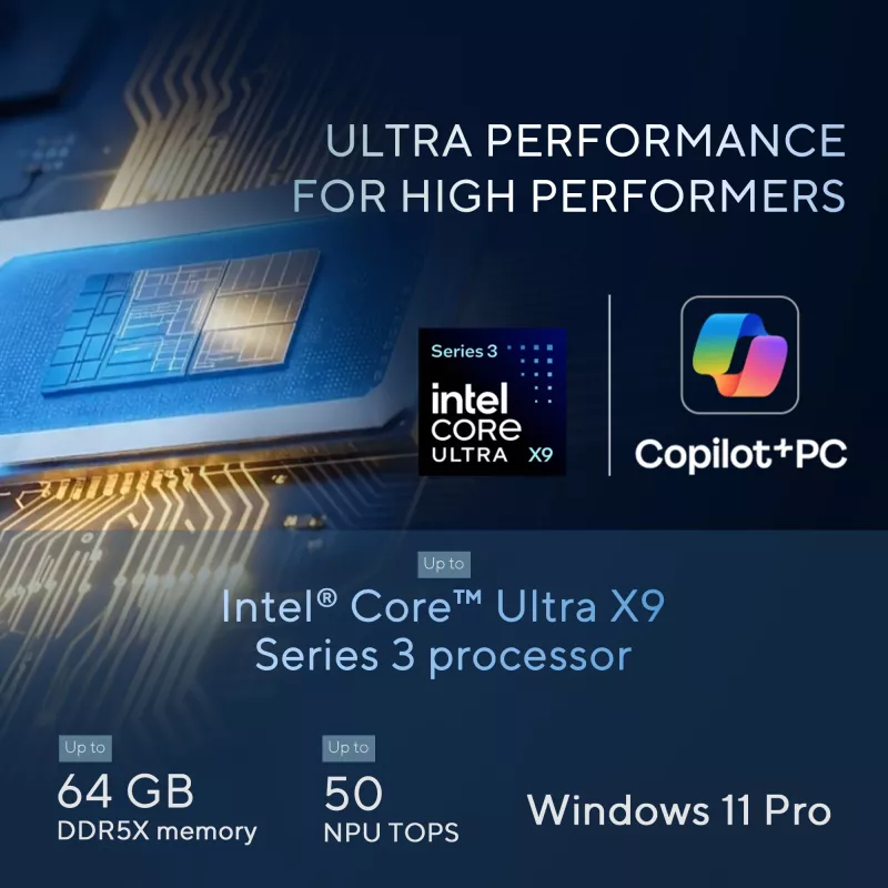 ASUS ExpertBook Ultra B9406CAA-TH0579X Copilot+ PC Intel Core Ultra 7 356H Nešiojamasis kompiuteris 35,6 cm (14 colių) WQXGA+ 32 GB LPDDR5x-SDRAM 1 TB SSD Wi-Fi 7 (802.11be) Windows 11 Pro US International Pilka