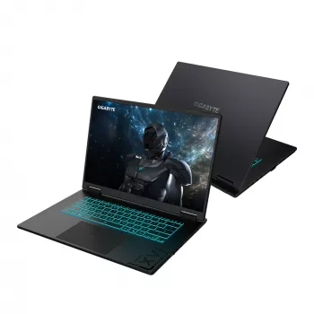 GIGABYTE GAMING A16 PRO DYHG5DECC4SH nešiojamasis kompiuteris Intel Core 7 240H 40,6 cm (16 colių) Quad HD+ 32 GB LPDDR5x-SDRAM 1 TB SSD NVIDIA® GeForce RTX™ 5080 nešiojamojo kompiuterio GPU Wi-Fi 6E (802.11ax) Windows 11 Home juoda