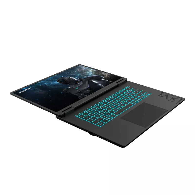 GIGABYTE GAMING A16 PRO DYHG5DECC4SH nešiojamasis kompiuteris Intel Core 7 240H 40,6 cm (16 colių) Quad HD+ 32 GB LPDDR5x-SDRAM 1 TB SSD NVIDIA® GeForce RTX™ 5080 nešiojamojo kompiuterio GPU Wi-Fi 6E (802.11ax) Windows 11 Home juoda