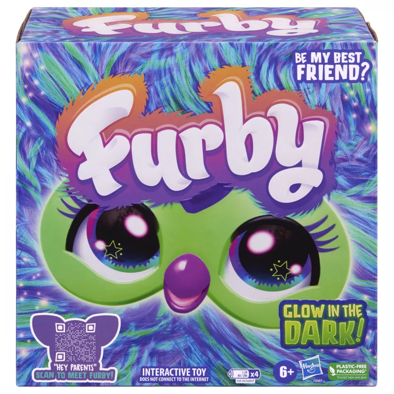 Interaktyvus žaislas HASBRO Furby Aurora Furbealis — spalvą keičiančios akys, interaktyvus augintinis
