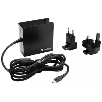 Sandberg USB-C PD kintamosios srovės įkroviklis 90W EU+JK, patalpų, kintamoji srovė, 20,2 V, 4,5 A, 1,8 m, juodas