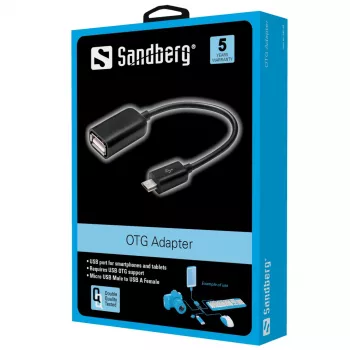 Sandberg OTG adapteris MicroUSB M - USB F
