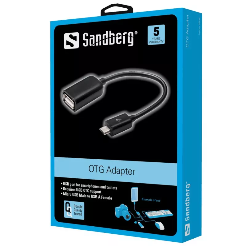 Sandberg OTG adapteris MicroUSB M - USB F