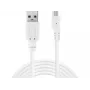 Sandberg MicroUSB sinchronizavimo / įkrovimo laidas 3 m, 3 m, USB A, Micro-USB B, USB 2.0, Vyr./Vyr., Balta