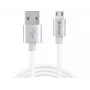 Sandberg MicroUSB reversinis laidas 1m, 1 m, USB A, Micro-USB A, sidabrinis, baltas