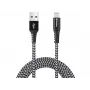 Sandberg Survivor Lightning kabelis 2M, 2 m, Lightning, USB A, vyriška, vyriška, juoda, pilka