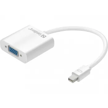 Sandberg Adapteris Mini DisplayPort>VGA, Mini DisplayPort, VGA (D-Sub), Vyr., Mot., 1920 x 1080 pikselių, 1920 x 1080 (HD 1080)