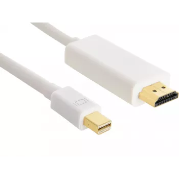 Sandberg kabelis MiniDP>HDMI 1,5 m, 1,5 m, mini DisplayPort, HDMI, vyriškas, vyriškas, baltas