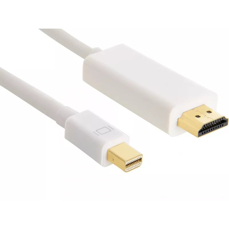 Sandberg kabelis MiniDP>HDMI 1,5 m, 1,5 m, mini DisplayPort, HDMI, vyriškas, vyriškas, baltas