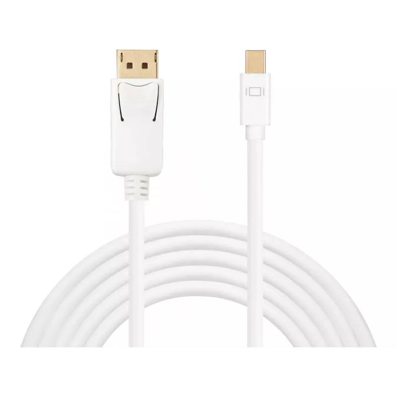 Sandberg DP-MiniDP 1.2 4K M-M 2m, 2 m, DisplayPort, Mini DisplayPort, jungtis, jungtis, balta