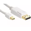 Sandberg DP-MiniDP 1.2 4K M-M 2m, 2 m, DisplayPort, Mini DisplayPort, jungtis, jungtis, balta