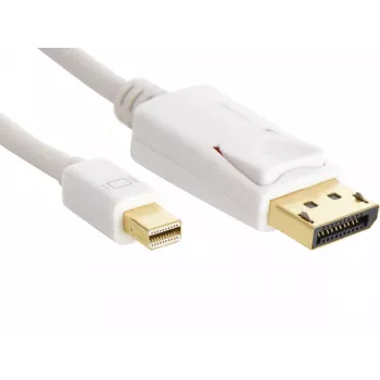 Sandberg DP-MiniDP 1.2 4K M-M 2m, 2 m, DisplayPort, Mini DisplayPort, jungtis, jungtis, balta