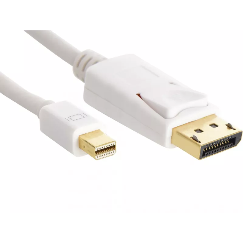 Sandberg DP-MiniDP 1.2 4K M-M 2m, 2 m, DisplayPort, Mini DisplayPort, jungtis, jungtis, balta