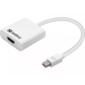 Sandberg adapteris MiniDP1.2>HDMI2.0 4K60, Mini DisplayPort, HDMI, kištukas, lizdas, 3840 x 2160 pikselių, 6 Gbit/s