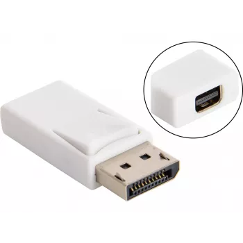 Sandberg DisplayPort > MiniDP keitiklis, DisplayPort, Mini DisplayPort, balta