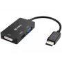 Sandberg adapteris DP>HDMI+DVI+VGA, 0,19 m, DisplayPort, VGA (D-Sub)+ HDMI + DVI, vyriška, moteriška, 3840 x 2160 pikselių
